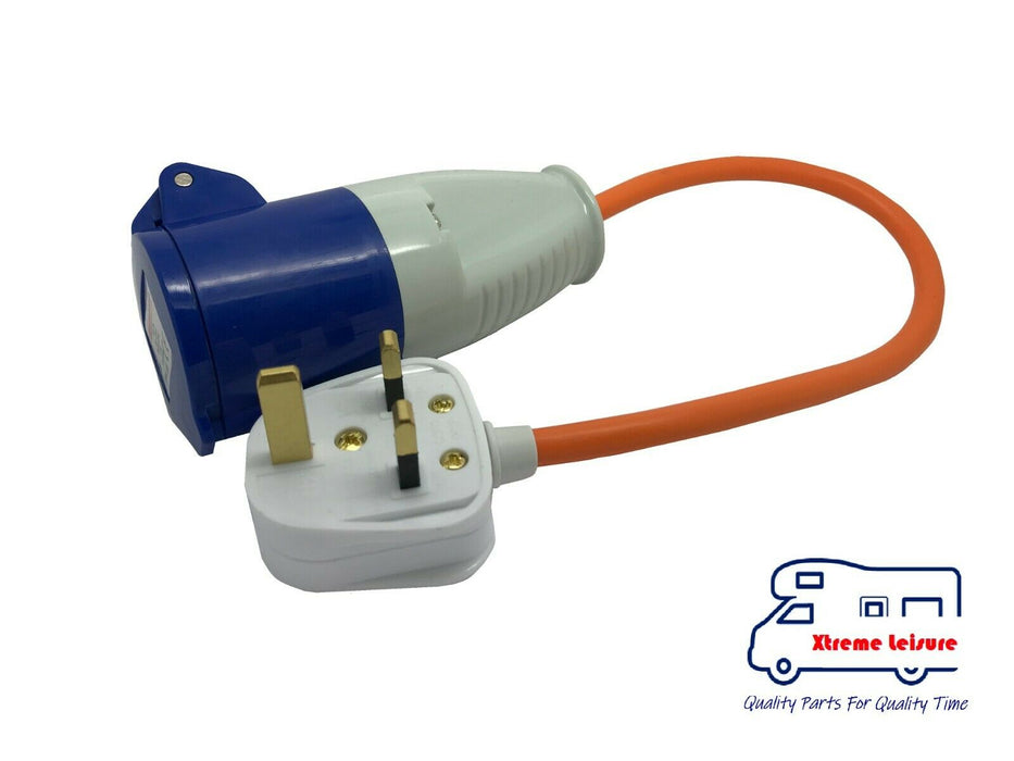 Caravan Motorhome Hook Up Adapter 230V UK Mains Conversion Plug Connector Lead - Xtremeautoaccessories