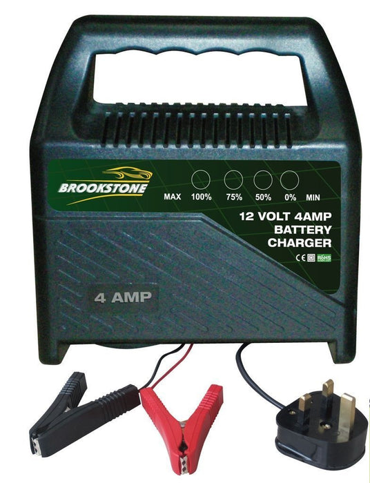 Brookstone Universal 4 amp 12 Volt Car Battery Charger