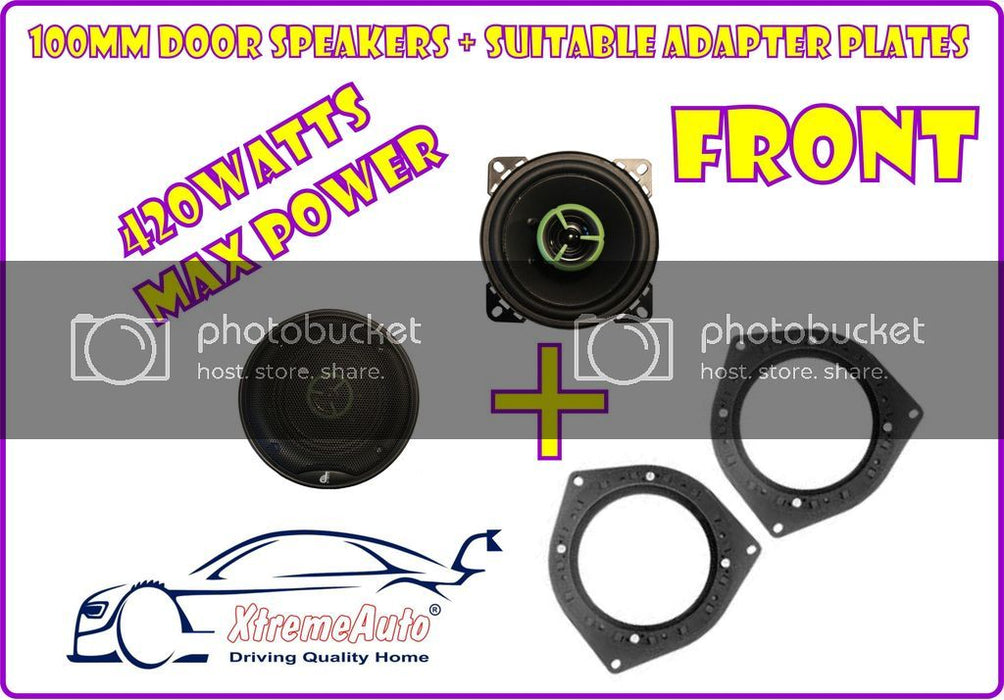 Front Door & Rear Speakers + Adaptor Plates For BMW Mini, 3, 5 Series, X1,X5
