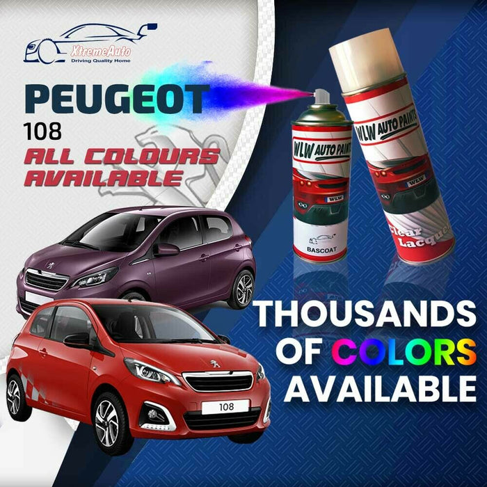 Peugeot 108 2014 - Present Premium Stone Chip Aerosol Spray Paint All Colours