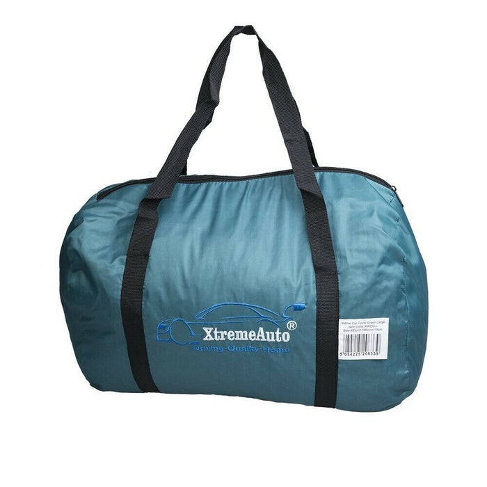 Soft Plush Prestige Stretch Green Indoor Car Cover Medium 446 X 139 X 115Cm +Bag