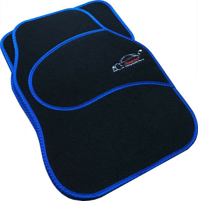 CARNABY BLUE CAR SPORT SEAT COVERS + MATCHING CARPET MATS & STEERING WHEEL COVER - Xtremeautoaccessories