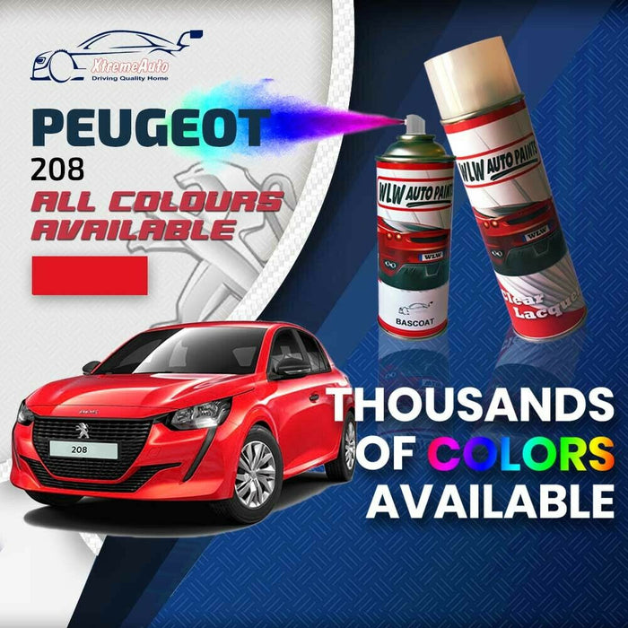 Peugeot 208 2019 - Present Premium Stone Chip Aerosol Spray Paint All Colours