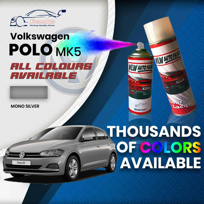 VW Volkswagen Polo MK5 2009 Colours Stone Chip Scratch Aerosol Spray Can Paint - Xtremeautoaccessories
