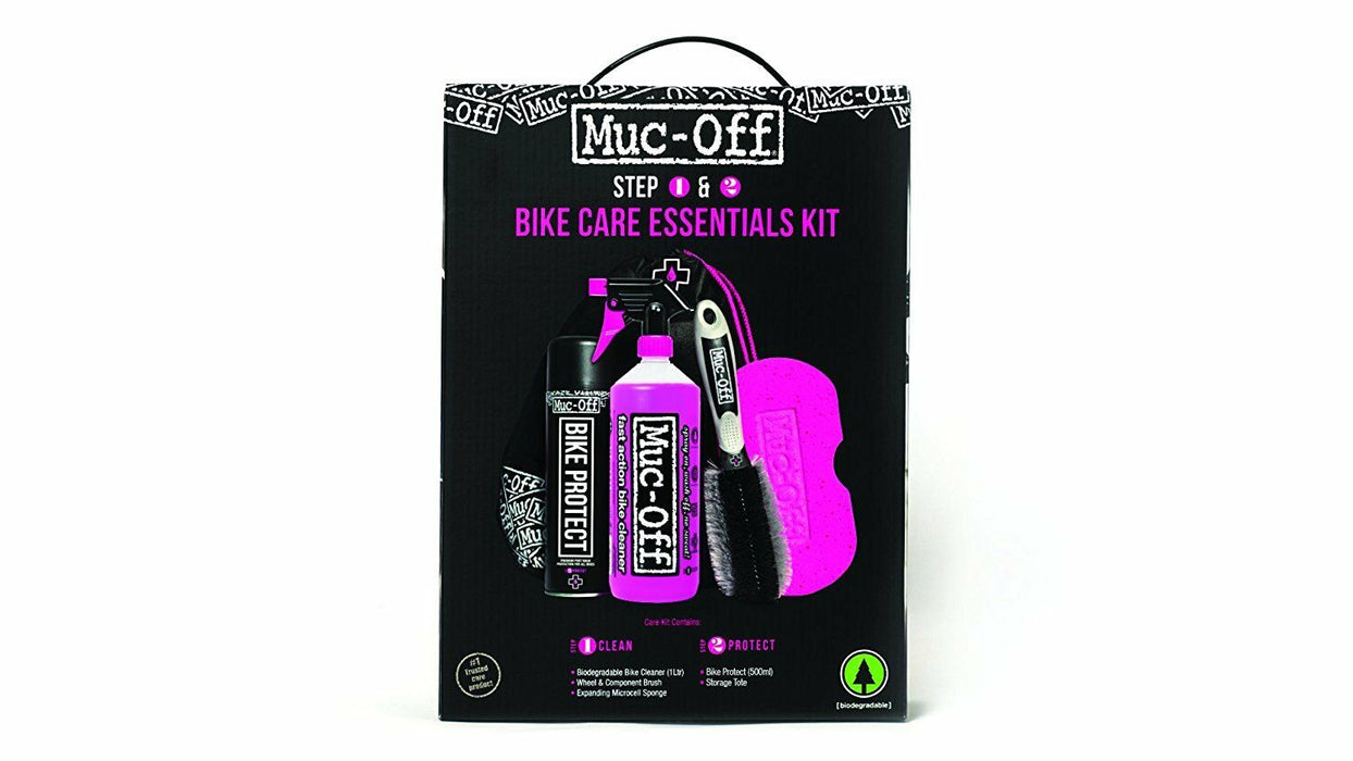 Muc Off Bike Bicycle Care Essentials Cleaning Kit - 4 Piece Set With Storage Bag