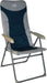 Royal Colonel High Back Padded Camping Fishing Beach Caravan Chair Blue Silver - Xtremeautoaccessories