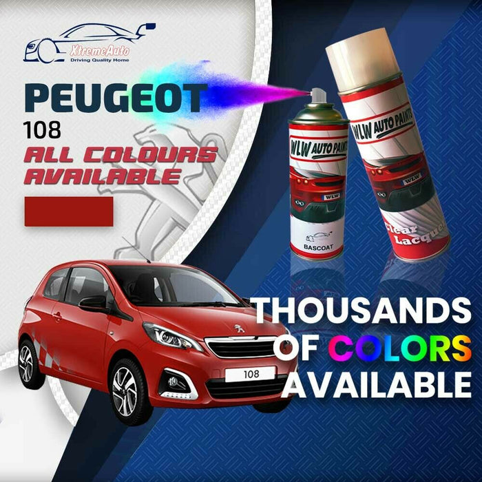 Peugeot 108 2014 - Present Premium Stone Chip Aerosol Spray Paint All Colours