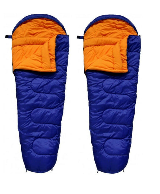 x2 ROYAL Caravan/Camping Tent Caravan Adult Sleeping Bag Warm Comfortable Mummy - Xtremeautoaccessories
