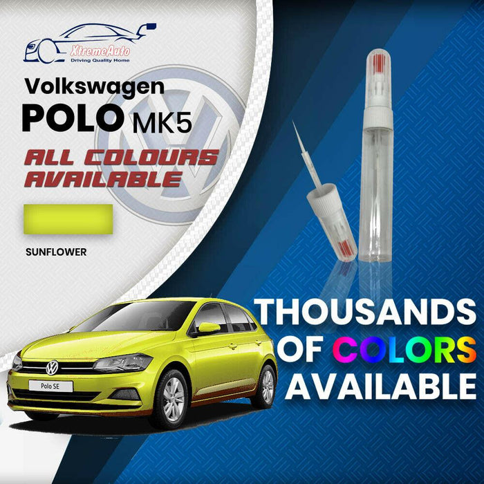VW Volkswagen Polo MK5 2009 Colours Stone Chip Scratch NEEDLE Touch Up Paint - Xtremeautoaccessories