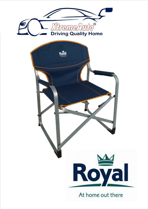 Royal Caravan And Camping folding Aluminium Directors Chair fishing BBQ - Xtremeautoaccessories