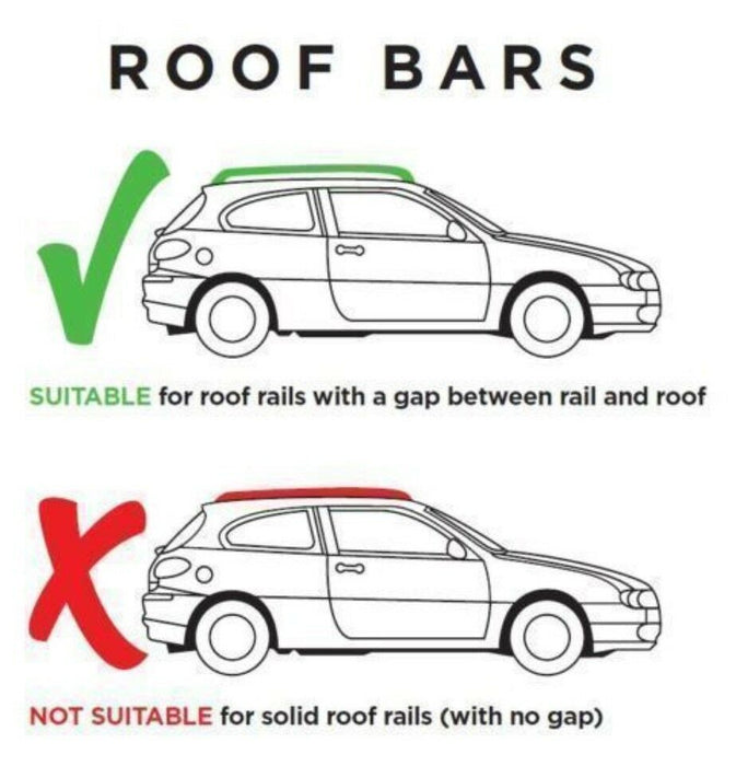 Cross Bars Roof Rack Aluminium Locking Fits Peugeot 306 Estate 1997-2001