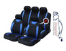 CARNABY BLUE CAR SEAT COVERS+ CARPET FLOOR MATS Fiat Panda Bravo Punto 500 Doblo - Xtremeautoaccessories