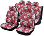 Car Seat Covers Protectors Universal washable ready Dog red hawaiian front rear - Xtremeautoaccessories