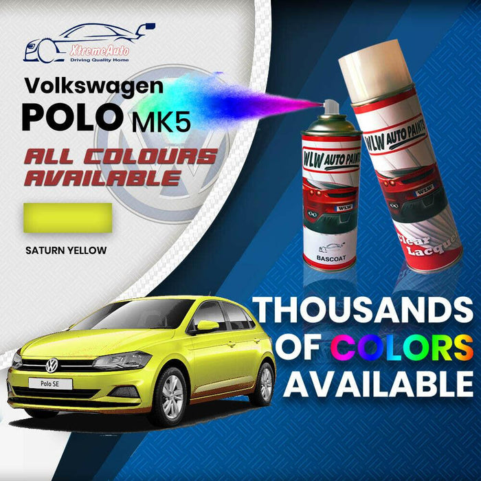 VW Volkswagen Polo MK5 2009 Colours Stone Chip Scratch Aerosol Spray Can Paint - Xtremeautoaccessories