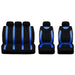 CARNABY BLUE CAR SEAT COVERS + RUBBER FLOOR MATS FOR BMW 1, 3, 4 ,5, 6 Series - Xtremeautoaccessories