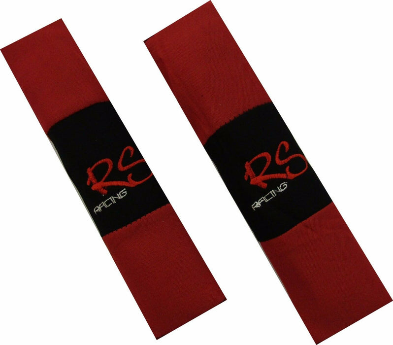 Red RS Logo Seat Cover Set Includes Mats, Seat Belt Harness Pads Steering Cover - Xtremeautoaccessories