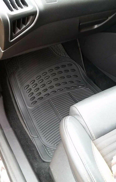 Waterproof BLACK Rubber Car Non-Slip Floor Mats Citroen C4 Picasso - Xtremeautoaccessories