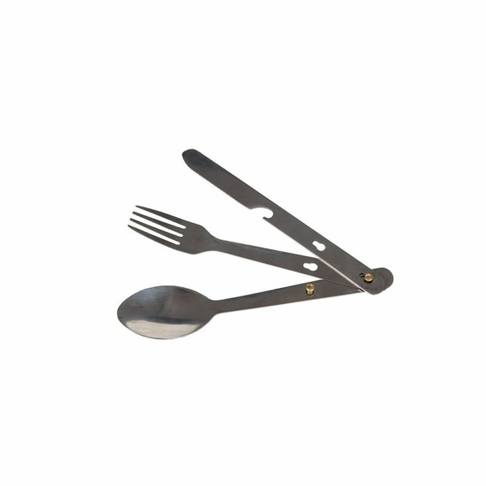 Royal Clip Lock Cutlery Set Camping Outdoors Fork Knife Spoon Bottle Tin Opener - Xtremeautoaccessories