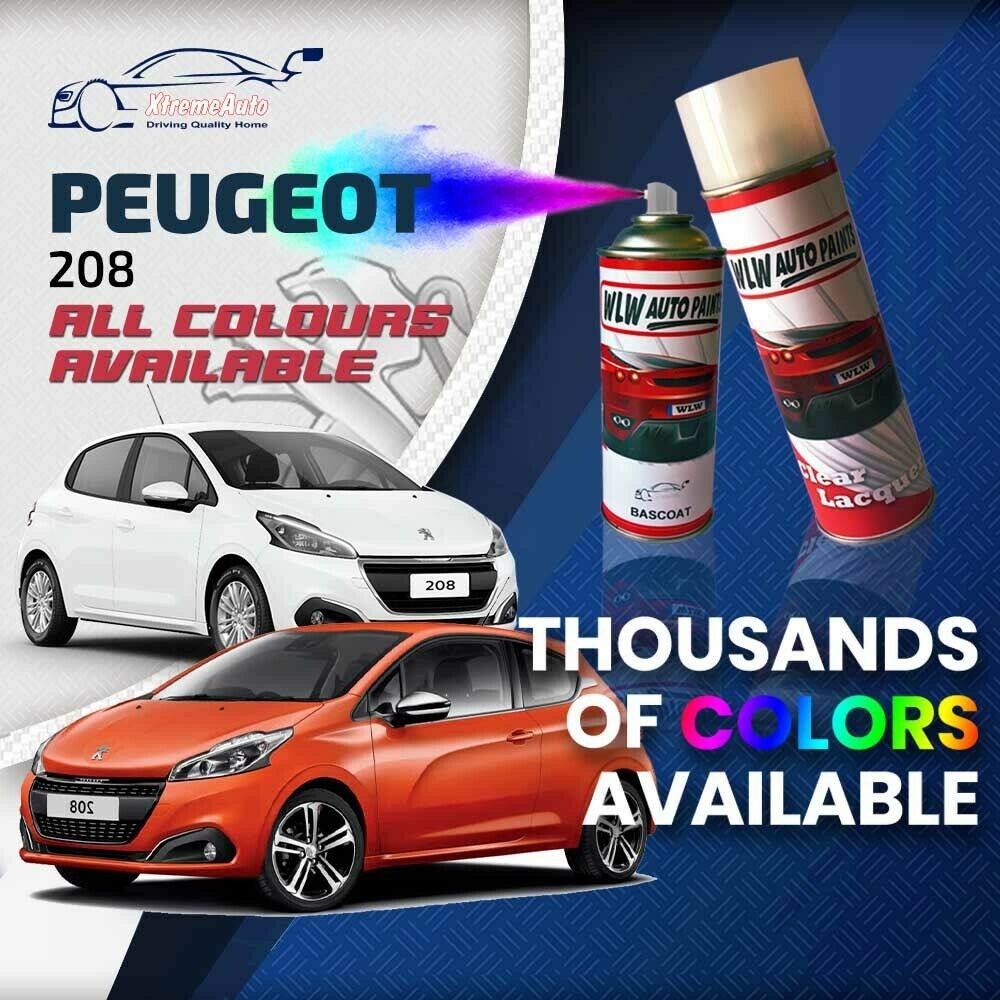 Peugeot 208 2012 - 2019 Premium Stone Chip Aerosol Spray Paint All Col ...