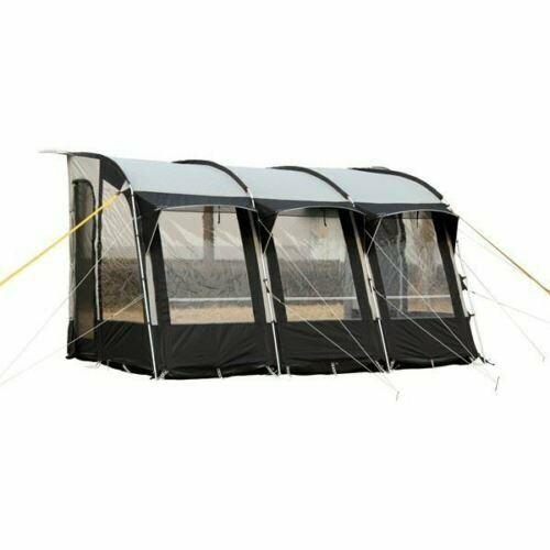 Royal Caravan Wessex 390 Porch Awning Black / Silver Fire Retardant Ventilated - Xtremeautoaccessories