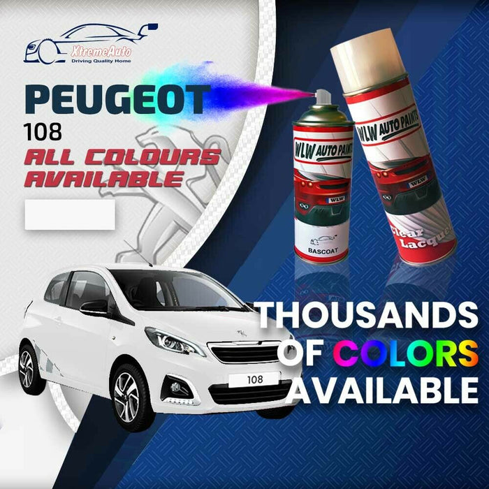 Peugeot 108 2014 - Present Premium Stone Chip Aerosol Spray Paint All Colours