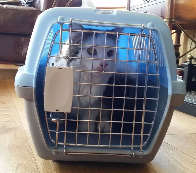 CAT DOG ANIMAL PORTABLE TRAVELLING CARRIER CRATE FOR TRANSPORTING + METAL CAGE - Xtremeautoaccessories