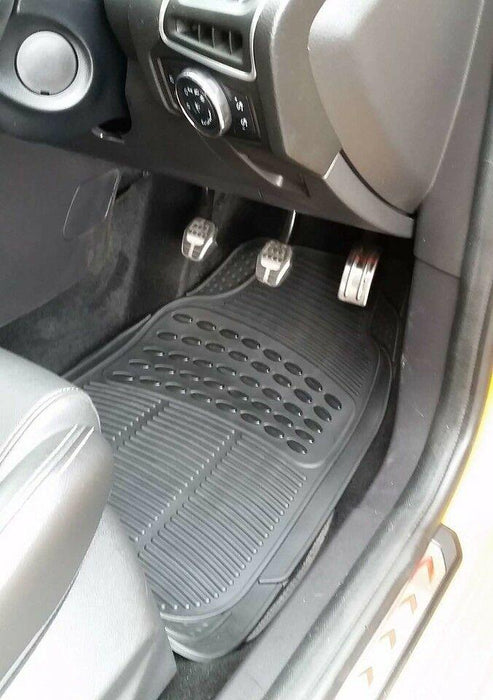 Waterproof BLACK Rubber Car Non-Slip Floor Mats Vauxhall Zafira - Xtremeautoaccessories