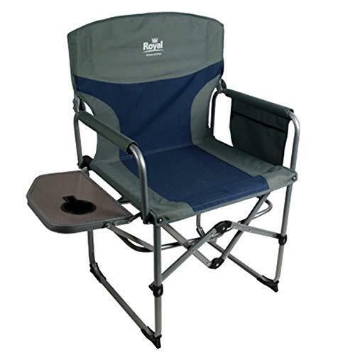 Royal Compact Director'S Chair With Table Blue/Silver 355401