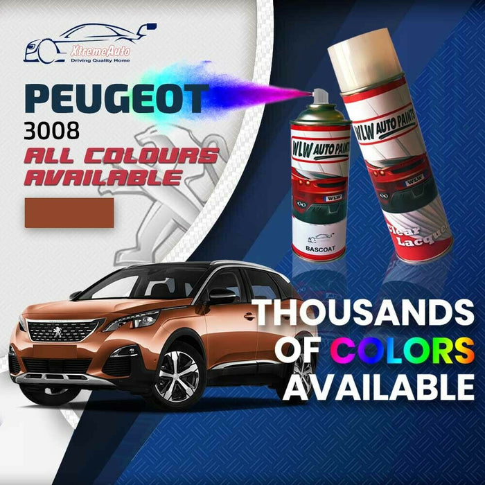 Peugeot 3008 2008 - Present Premium Stone Chip Aerosol Spray Paint All Colours
