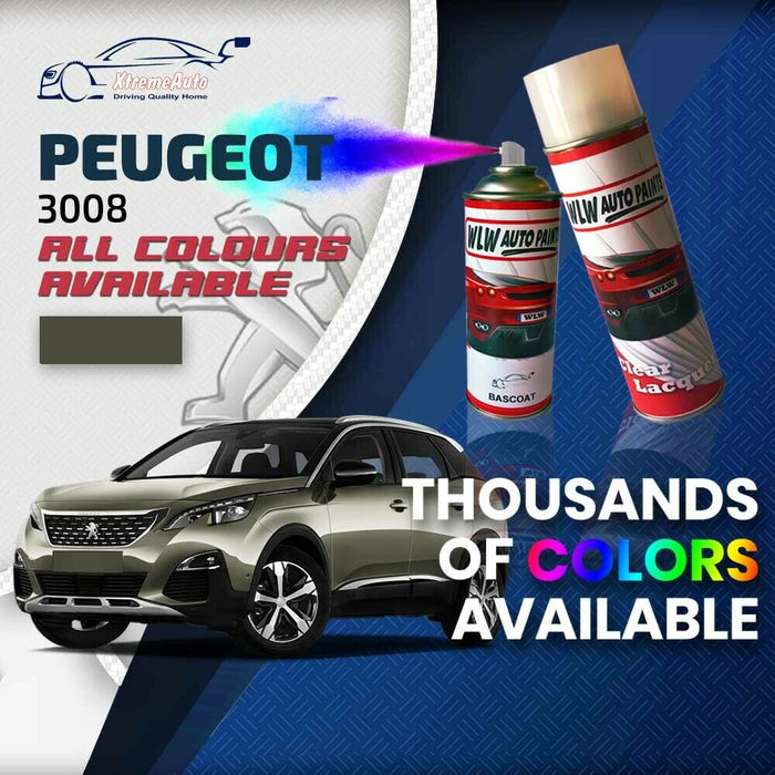 Peugeot 3008 2008 - Present Premium Stone Chip Aerosol Spray Paint All Colours