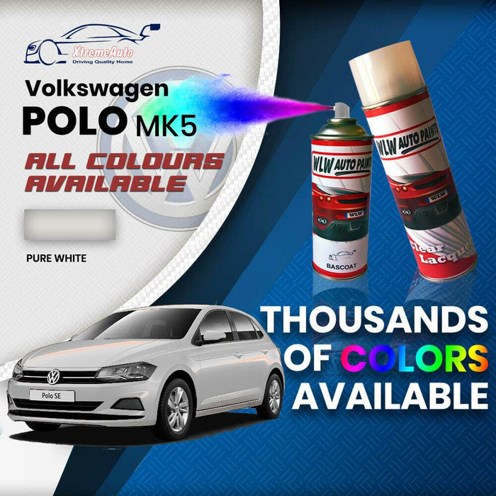 VW Volkswagen Polo MK5 2009 Colours Stone Chip Scratch Aerosol Spray Can Paint - Xtremeautoaccessories