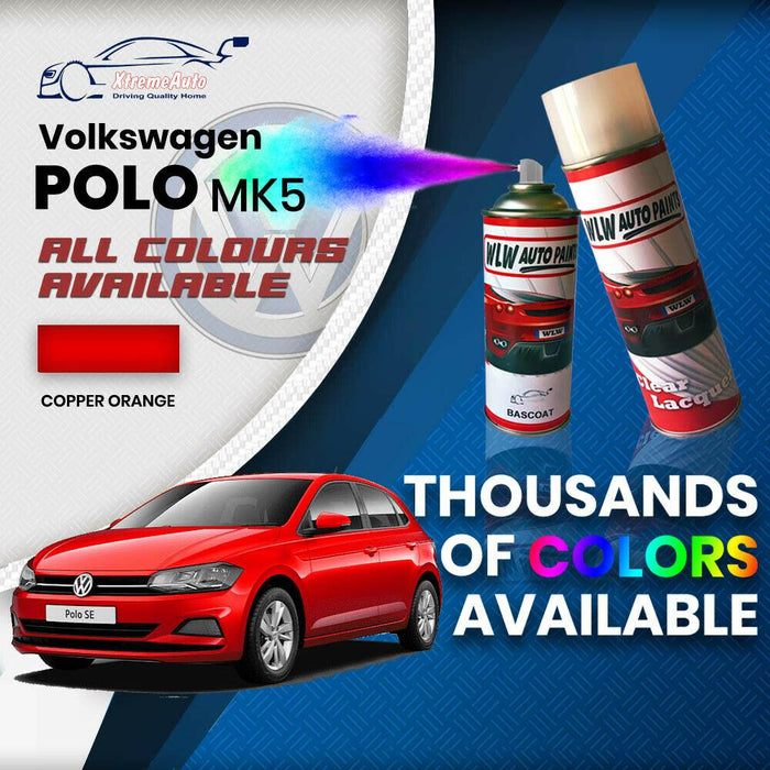 VW Volkswagen Polo MK5 2009 Colours Stone Chip Scratch Aerosol Spray Can Paint - Xtremeautoaccessories