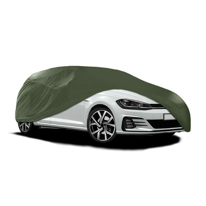 Soft Plush Prestige Stretch Green Indoor Car Cover Medium 446 X 139 X 115Cm +Bag
