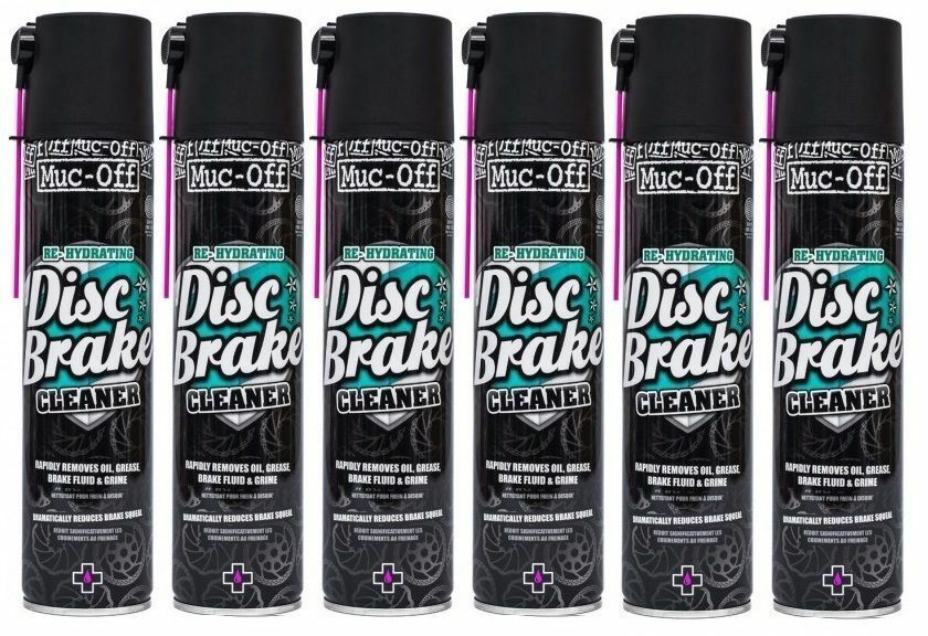 6x Muc-Off Disc Brake Cleaner Disc Bike Pad Rotor Grease Grime Remover 400ml - Xtremeautoaccessories