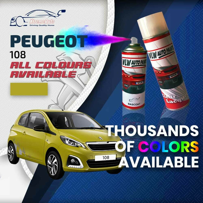 Peugeot 108 2014 - Present Premium Stone Chip Aerosol Spray Paint All Colours