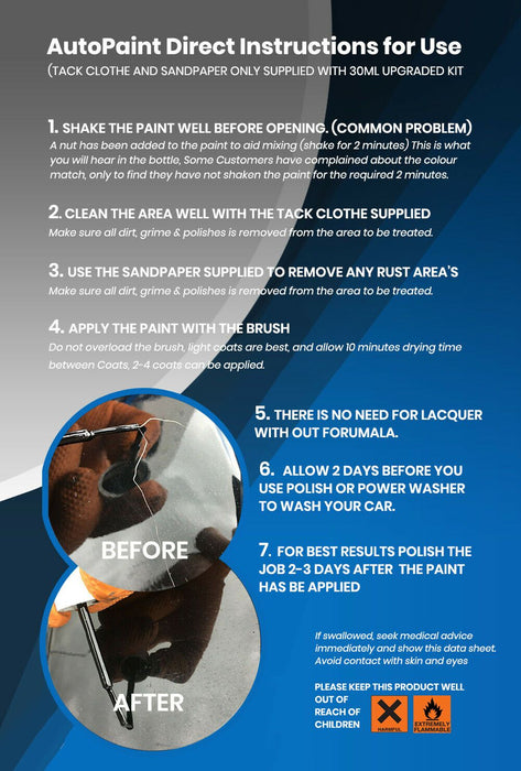 HONDA Championship White NH-O 53 CIVIC TYPE R Premium Stone Chip Touch Up Paint - Xtremeautoaccessories