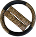 Leopard Print Car / Van Steering Wheel Cover Seat Belt Pads - Xtremeautoaccessories