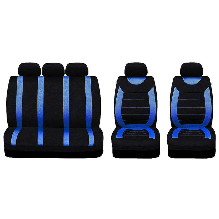 CARNABY BLUE CAR SEAT COVERS + RUBBER FLOOR MATS Citroen C1 C2 C3 C4 C5 DS3 SAXO - Xtremeautoaccessories