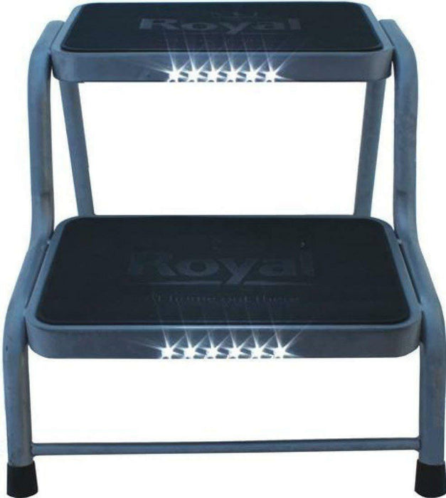 Royal Double Caravan Step Steel Non Slip Tread Van Caravan Motorhome LED Lights - Xtremeautoaccessories