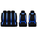 CARNABY BLUE CAR SEAT COVERS+ CARPET FLOOR MATS Fiat Panda Bravo Punto 500 Doblo - Xtremeautoaccessories