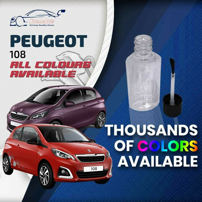 Peugeot 108 2014 - Present Premium Stone Chip Touch up Paint All Colours