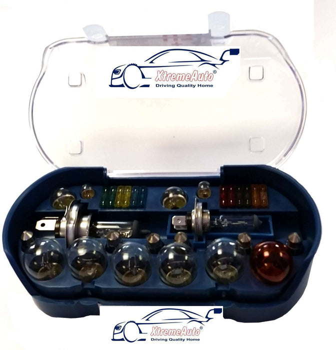 TRAVEL 30 PIECE SPARE BULB KIT INCLUDING H1 H4 H7 380 382 581 BULBS & FUSES - Xtremeautoaccessories