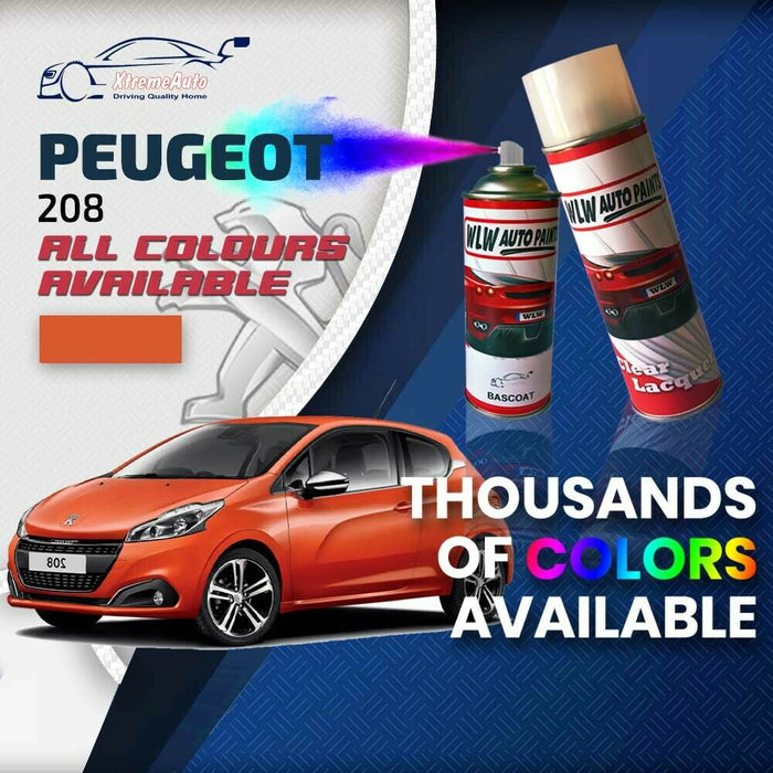 Peugeot 208 2012 - 2019 Premium Stone Chip Aerosol Spray Paint All Colours