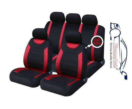 CARNABY RED CAR SEAT COVERS+RUBBER FLOOR MATS Chrysler Voyager Neon Sebring - Xtremeautoaccessories
