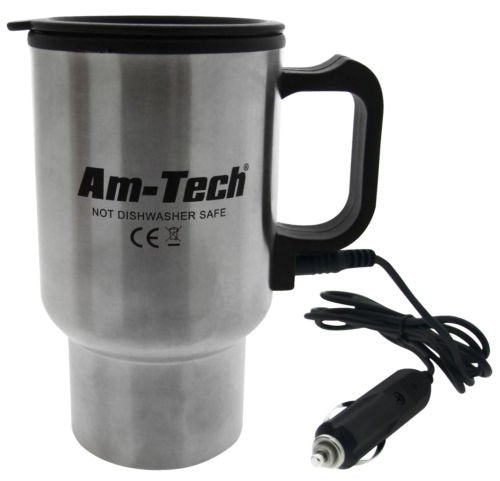 HIGH QUALITY 12V Car Heated Warm Stainless Steel Travel Electric Mug Kettle Jug