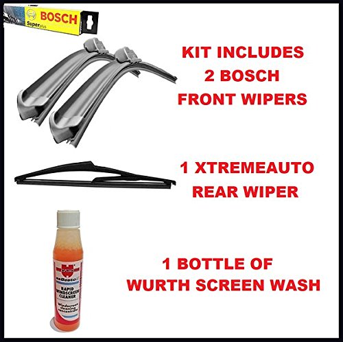 207 Estate [2006 T0 2013] Bosch Front Wiper Blades With XtremeAuto Rear Screen Blade