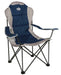 President Folding Lightweight Camping Chair Blue Silver Caravan Camping Outdoor - Xtremeautoaccessories