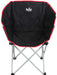 Royal Tub Chair Seat Outdoor Camping Caravan Small Compact Black - Burgundy Trim - Xtremeautoaccessories