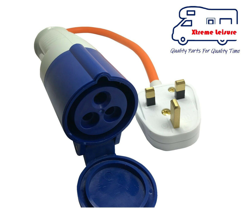 Caravan Motorhome Hook Up Adapter 230V UK Mains Conversion Plug Connector Lead - Xtremeautoaccessories