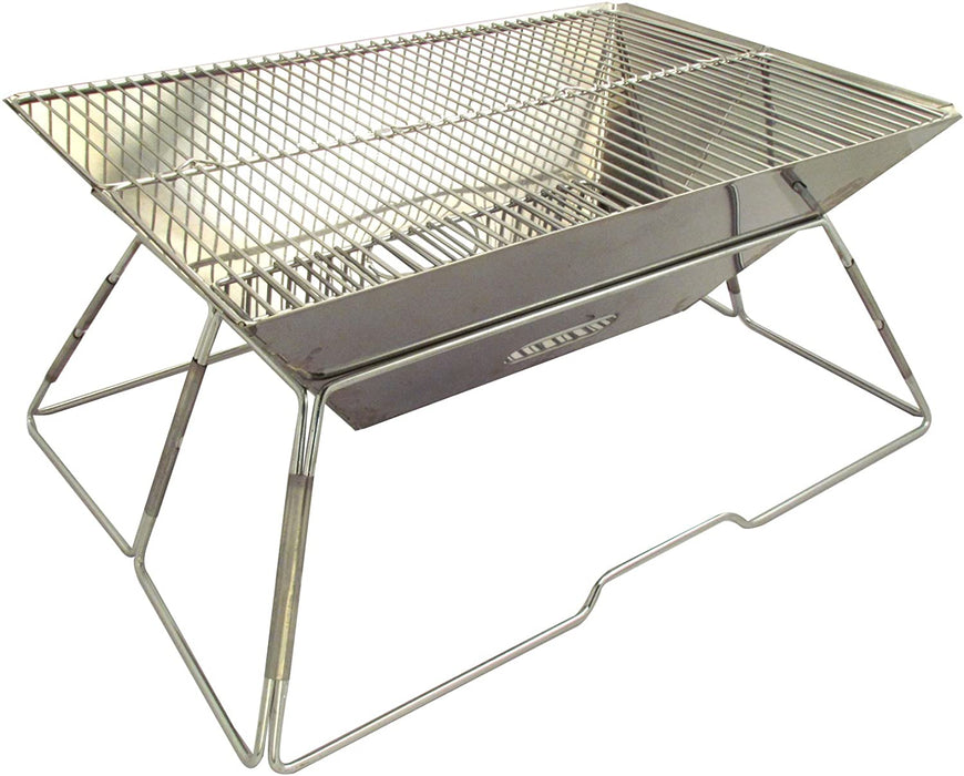 Milicamp Unisex Foldable Stainless Bbq, Silver